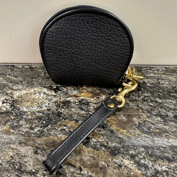 Dooney & Bourke Vintage Black Leather Coin Purse Wristlet - Picture 2 of 6